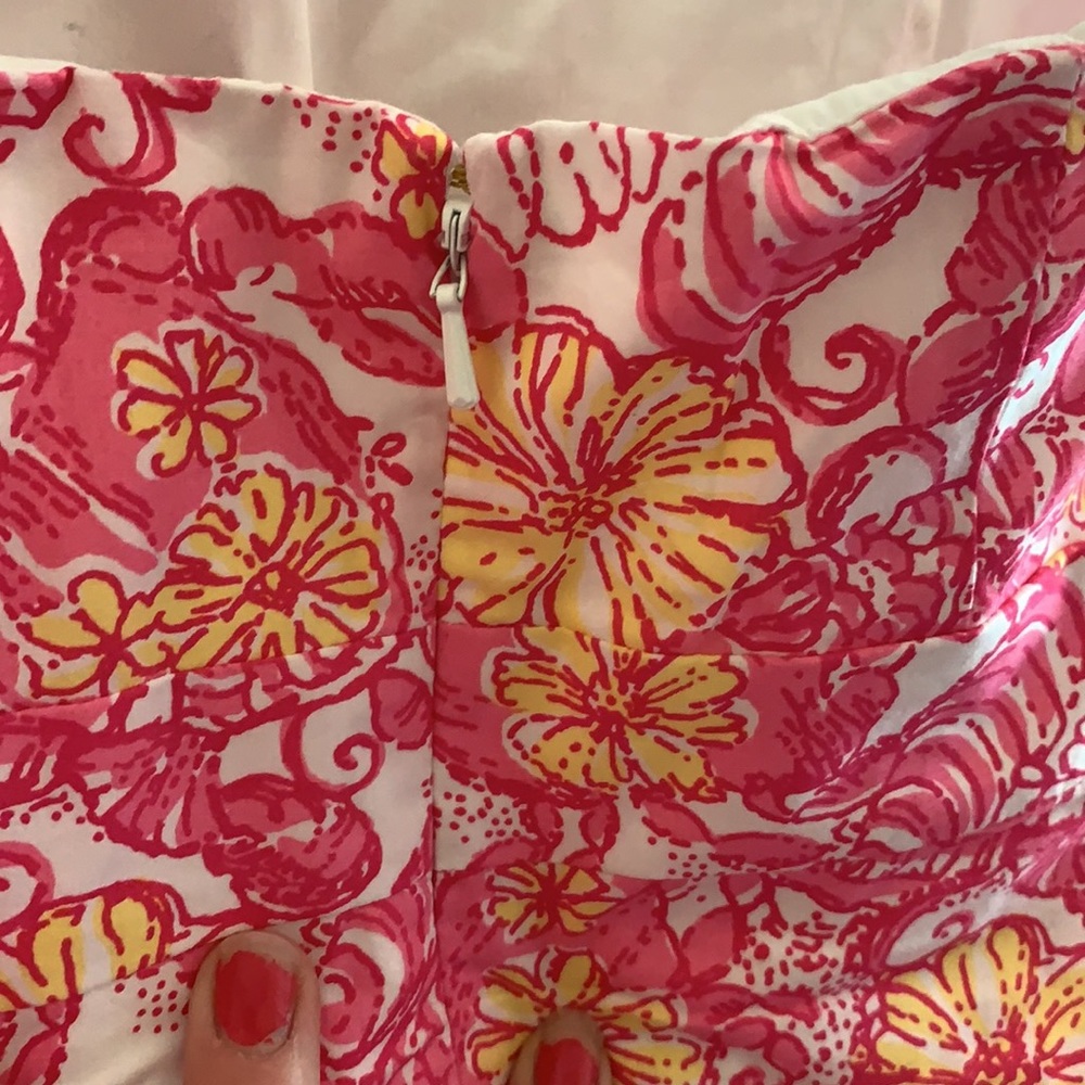 Lilly Pulitzer pink & yellow halter dress size 2. - Picture 6 of 6